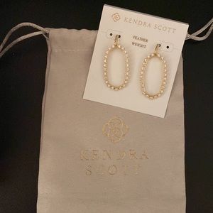 Kendra Scott Elle Open Frame Crystal Statement Earrings | Gold